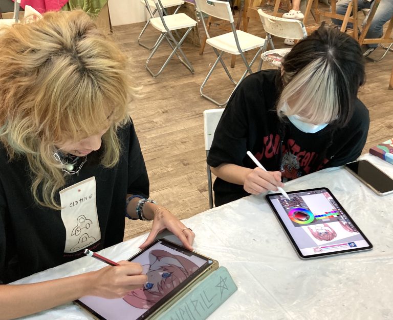 Teen Learning Digital Art at Visualartscentre Singapore