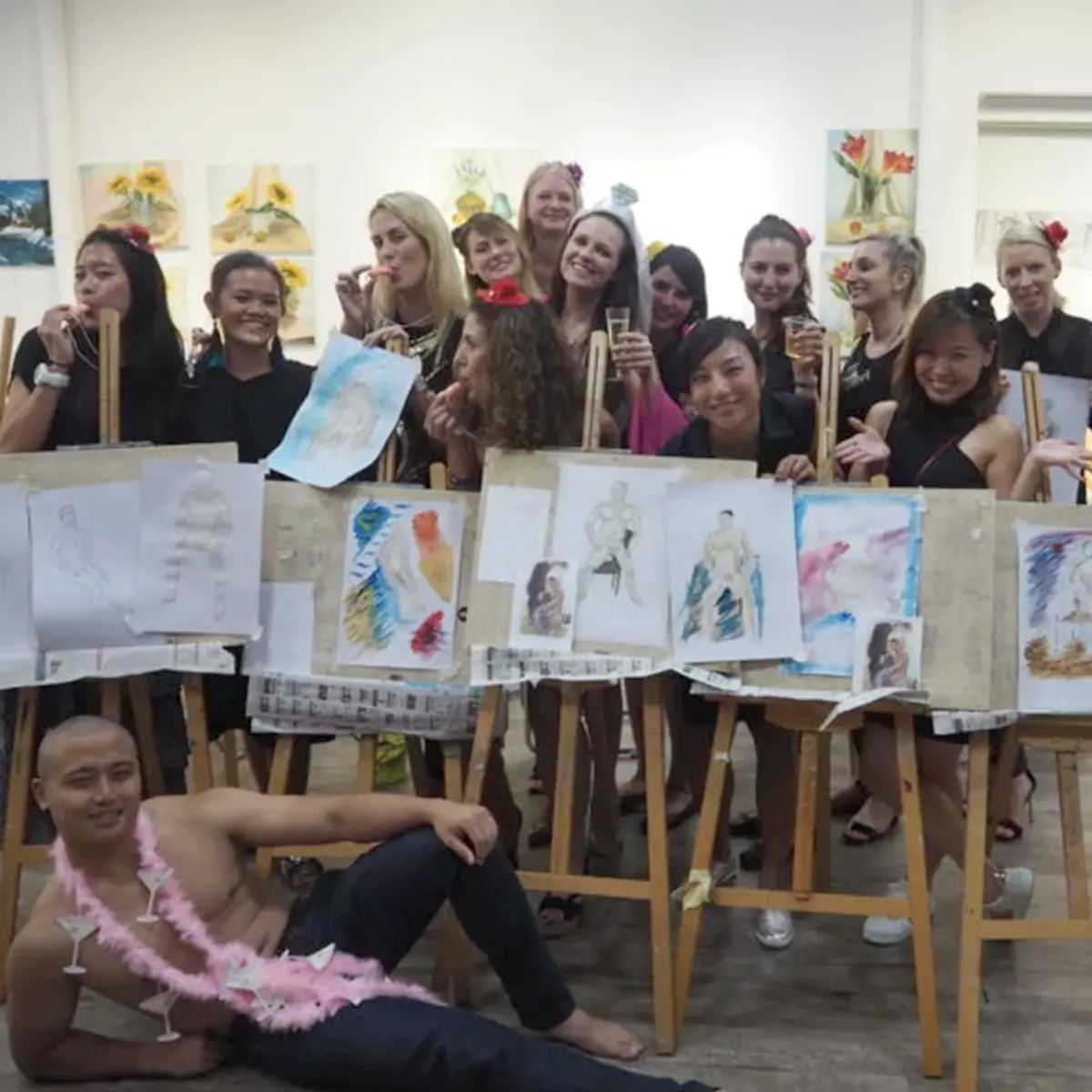 Hen S Night Party Nude Life Model Drawing Painting