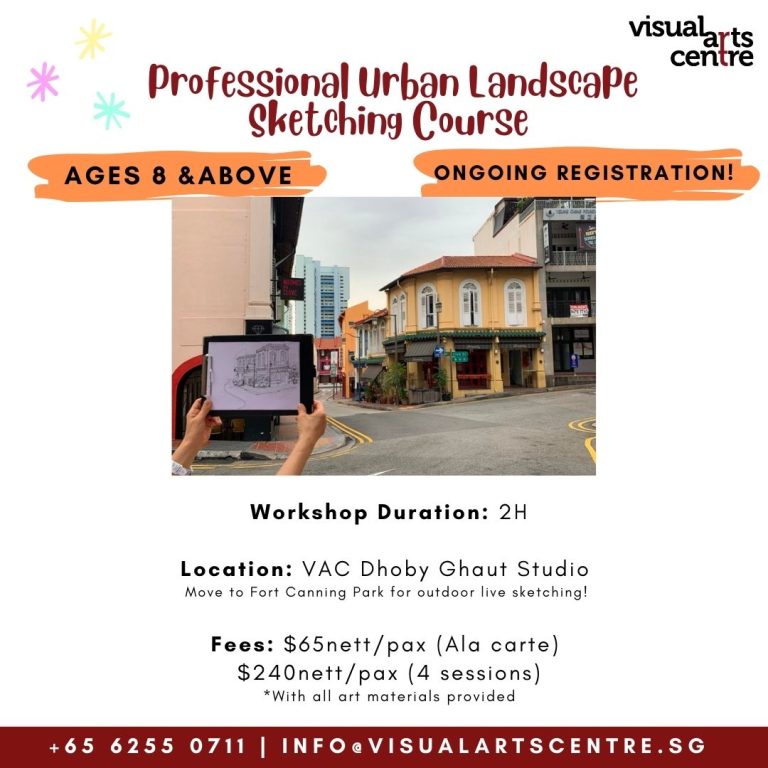 Professional Outdoor Urban Landscape Sketching Art Course - Visual Arts Centre Sinagapore