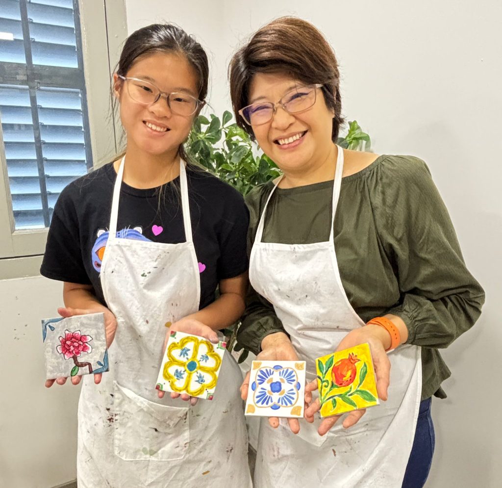 Best Peranakan Tile Painting Art Jamming Workshop Team Bonding Family in Singapore by Visual Arts Centre