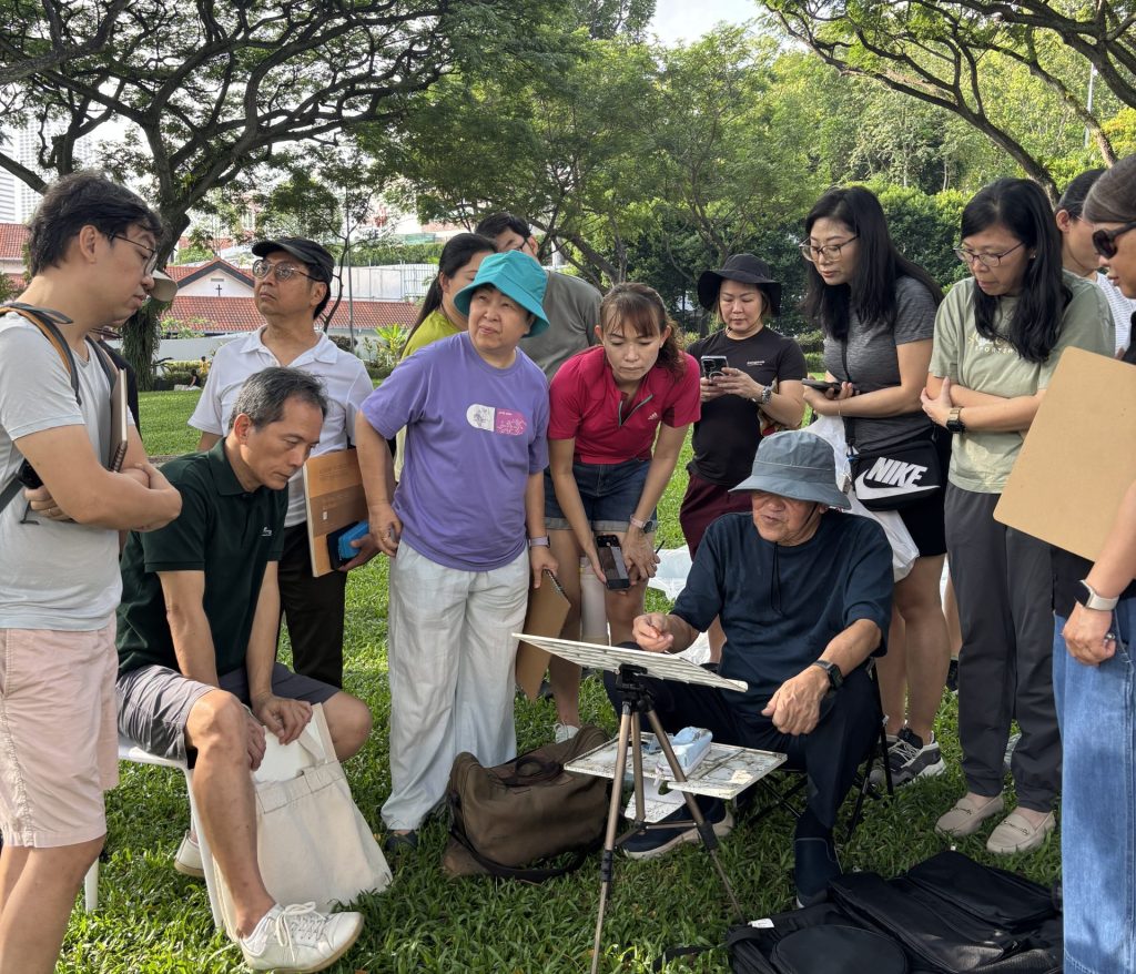 Watercolour Painting Outdoors Plein Air Ong Kim Seng Visual Arts Centre BEst Watercolour Painting Art Course Urban Sketching