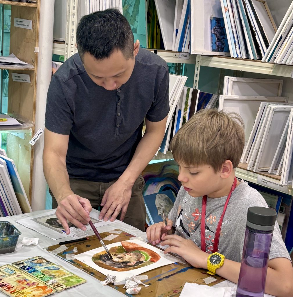 Watercolour One-on-One Best Watercolour Painting Art Course by Visual Arts Centre Singapore Childrens Kids