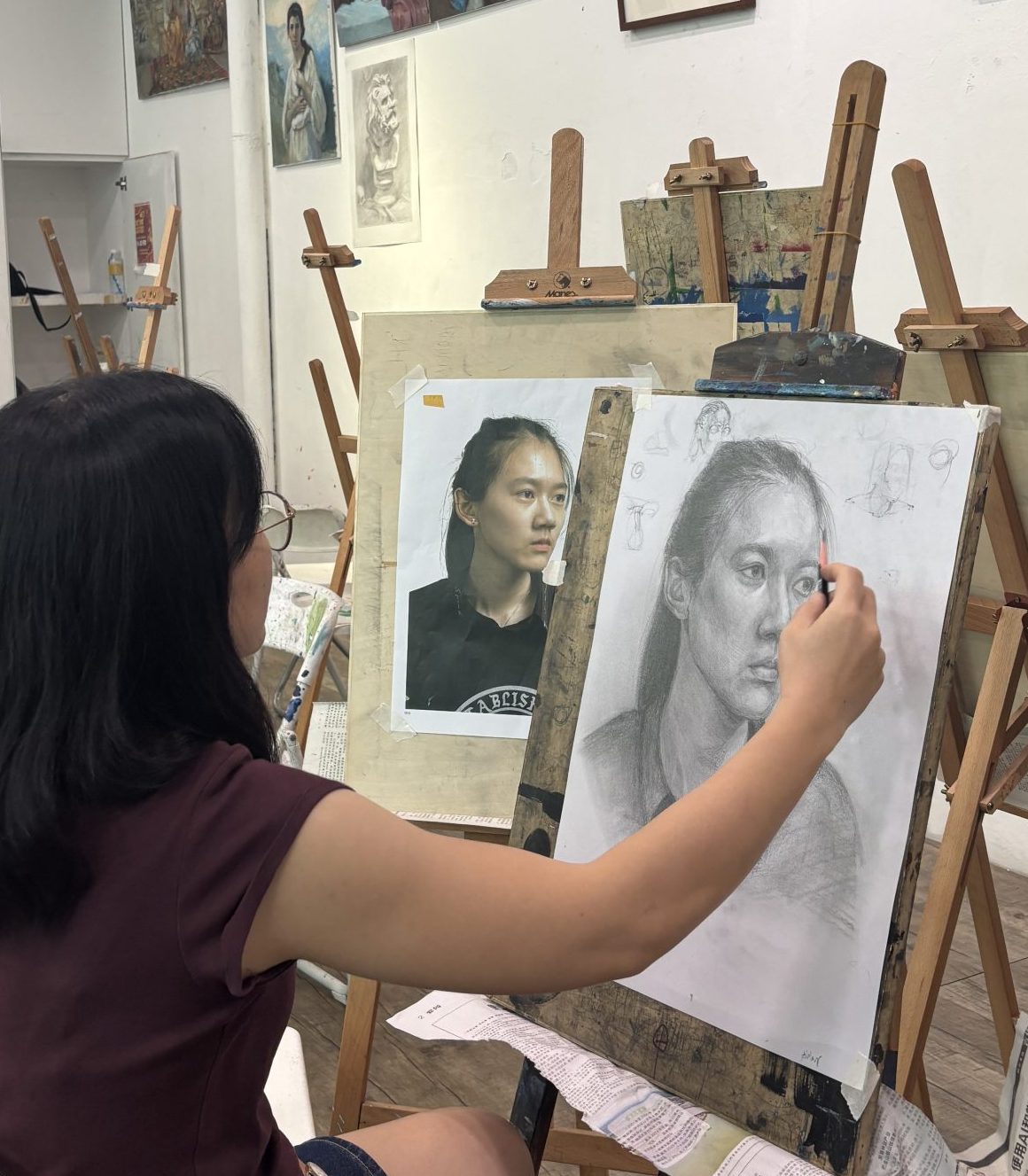 adult drawing and sketching art class art course art lesson adult portrait drawing