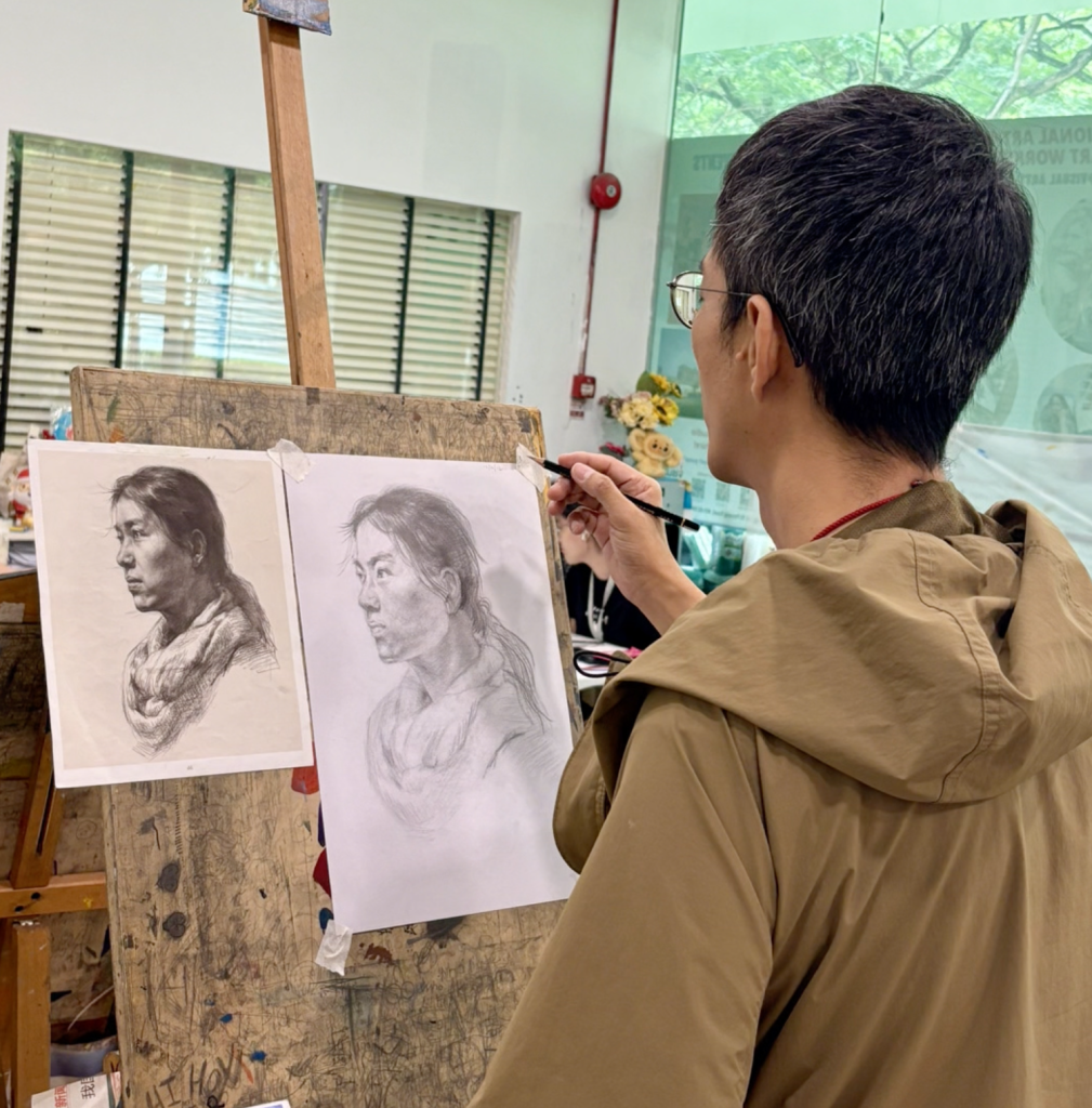 adult drawing and sketching art class art course art lesson adult portrait drawing