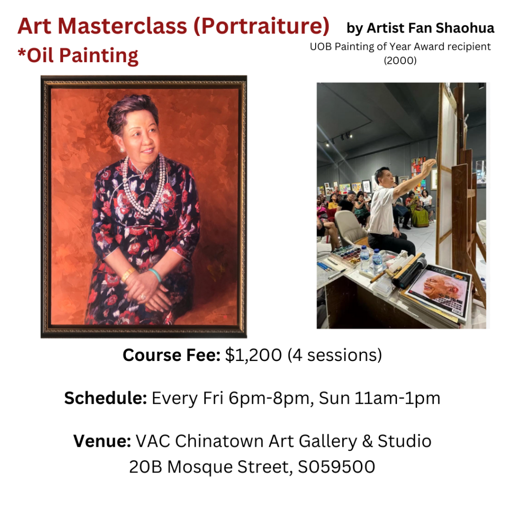 art masterclass Fan Shao Hua oil painting art course art class art workshop with Visual Arts Centre