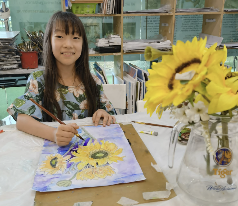 Kid watercolour painting art course ( holiday) Visual Arts Centre