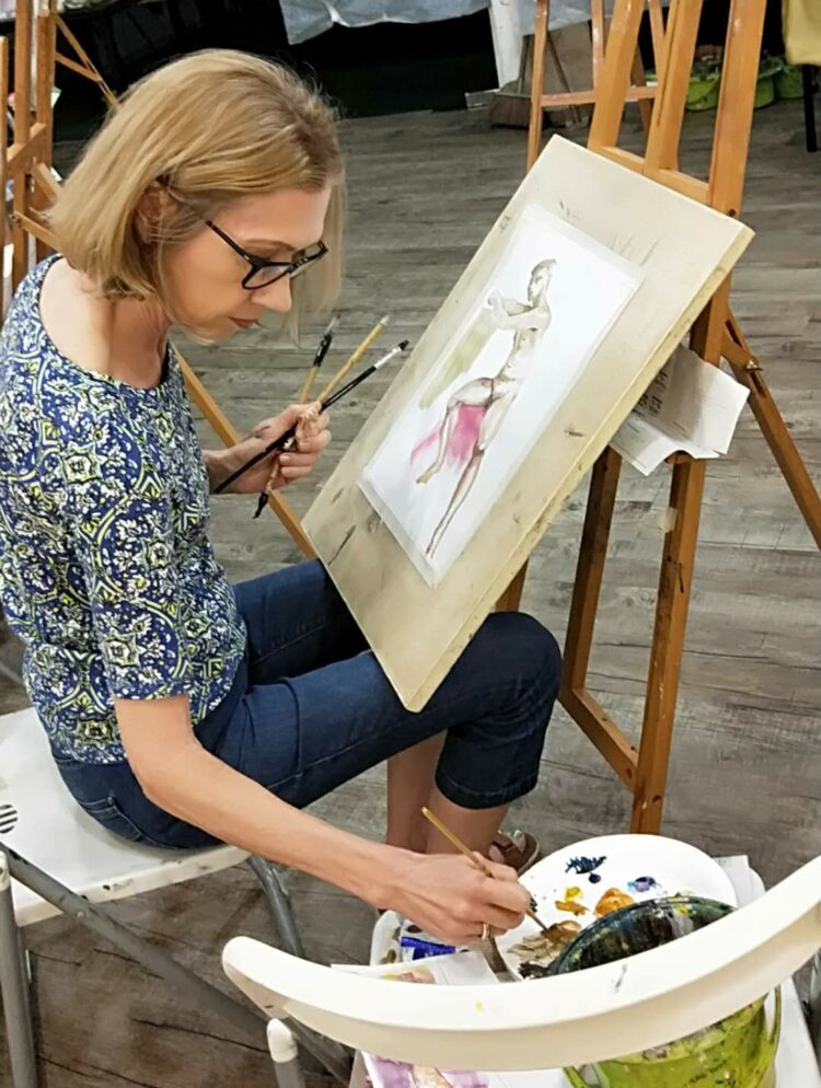 Visual Arts Centre learn watercolour nude life drawing in singapore