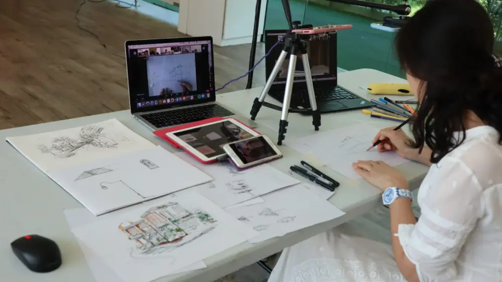Zoom Art Class with Visual Arts Centre