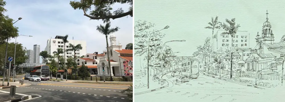 Landscape Sketch Demo by Visual Arts Centre Professional Teacher