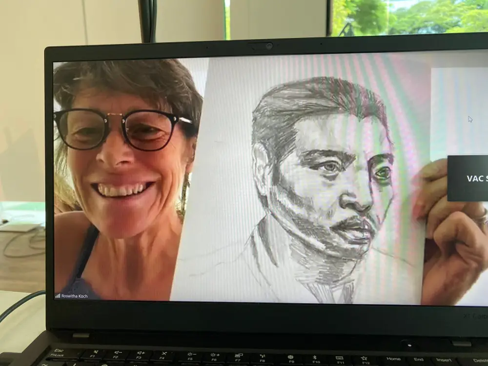 Portrait Zoom Sketch by Visual Arts Centre's Student