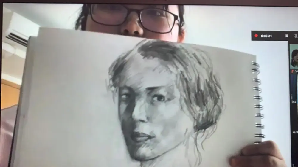 Portrait Zoom Sketch by Visual Arts Centre's Student