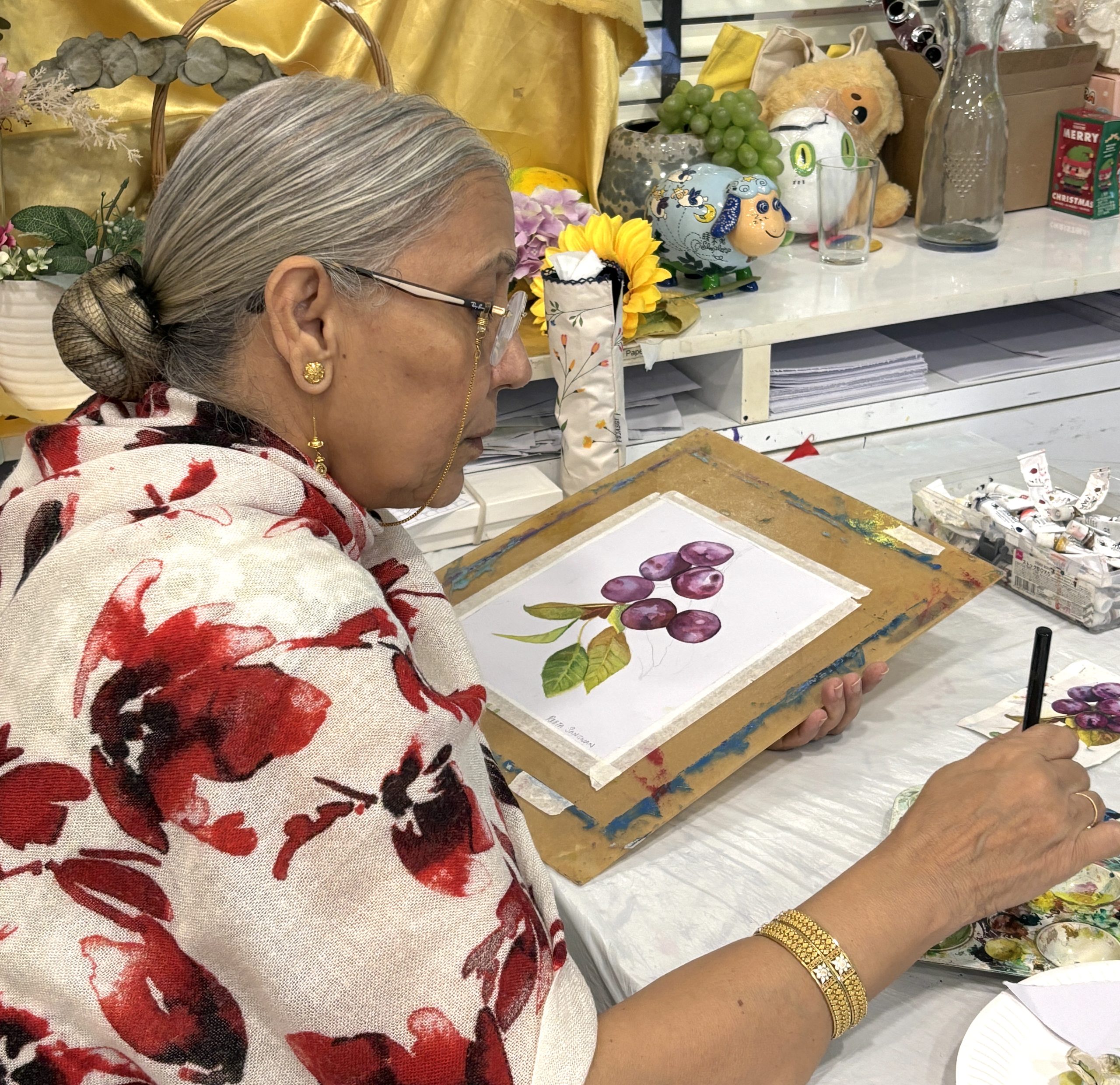 Try your hand at watercolour painting still-life in Singapore at Visual Arts Centre