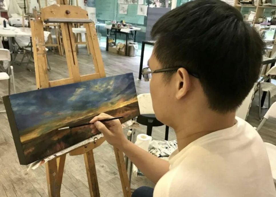 Acrylic Landscape Painting by our Student!