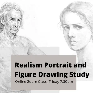 Zoom-based realism portrait and figure drawing class online
