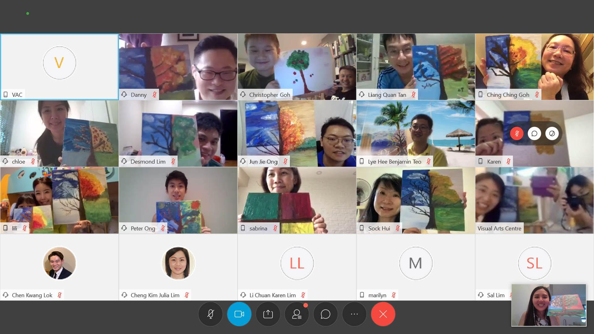 Virtual Team Building Art Jamming Singapore