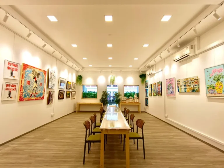 Chinatown singapore Visual Arts Centre Chinatown Art gallery and studio venue event space hire - Ong Kim Seng watercolour painting art workshop hire