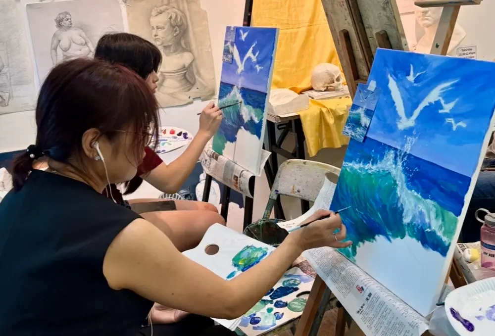 adult art course adult art class Professional landscape Acrylic Painting Course Visual Arts Centre