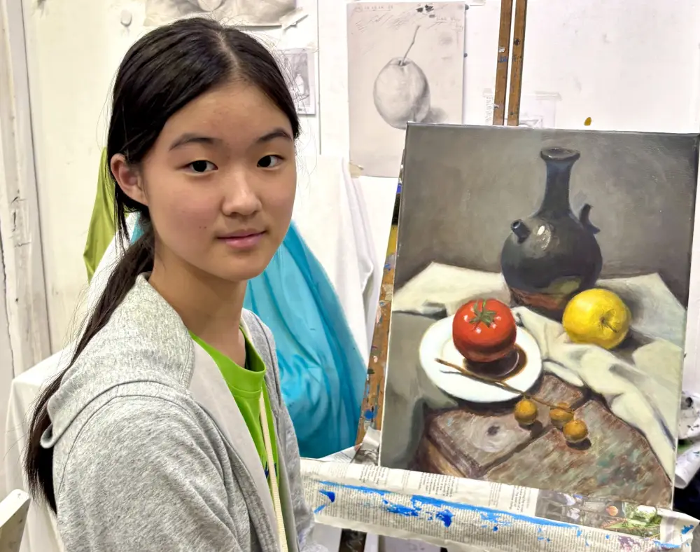 visual arts centre holiday art course kid acrylic painting
