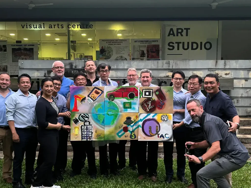 Graffiti spray painting course team bonding art jamming Visual Arts Centre Singapore