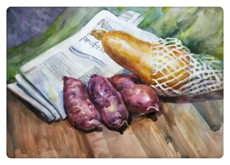 Watercolour Painting art class – Still Life at Visualartscentre Singapore