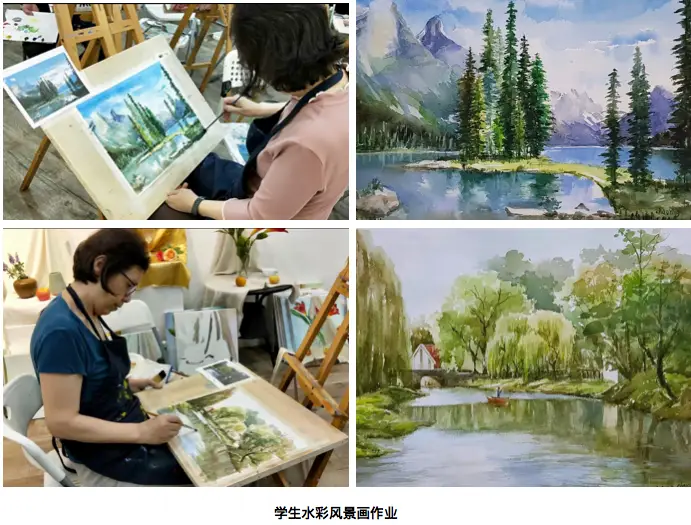 Watercolour painting art course zin Singapore
