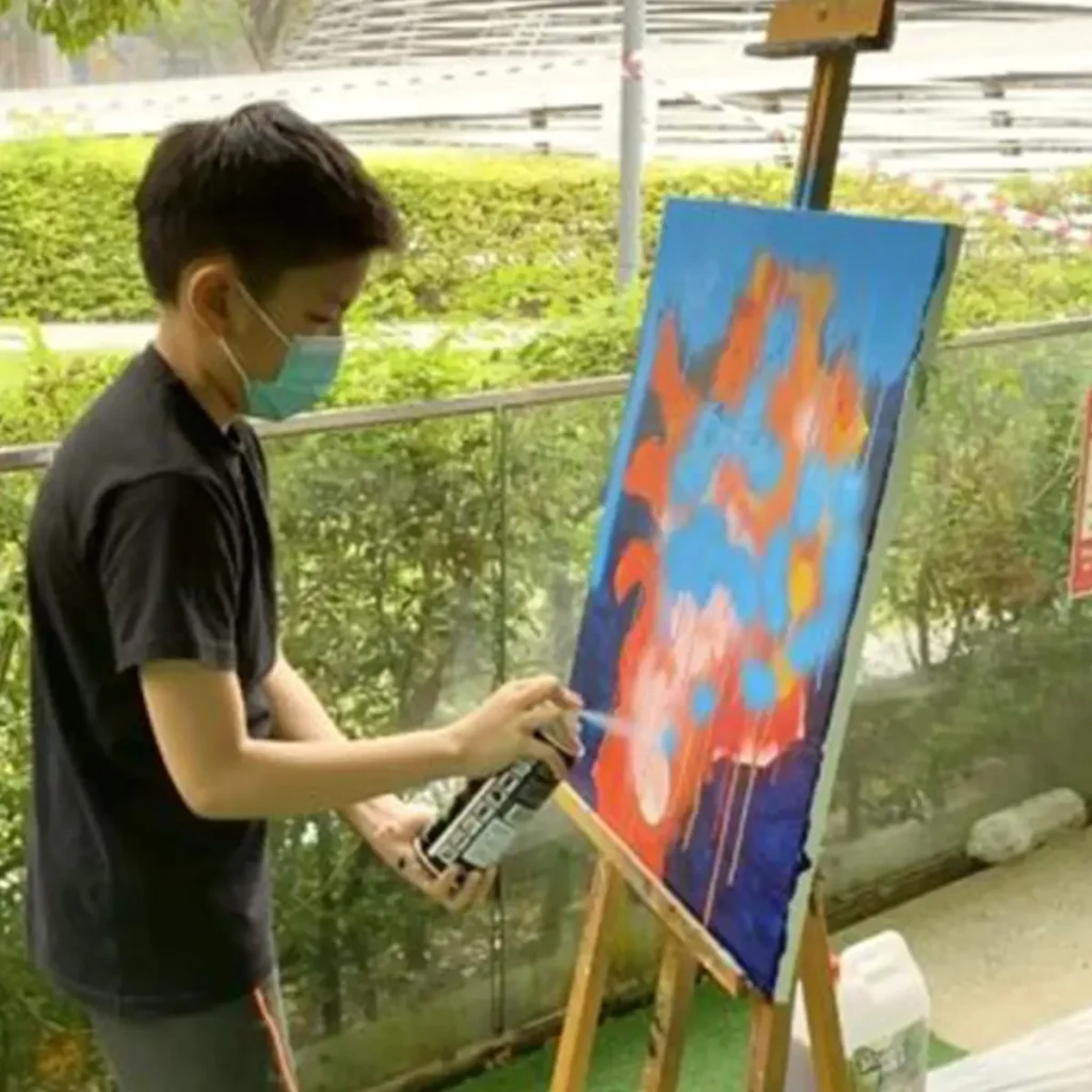 Children engaged in creative art activities during a Holiday Bootcamp at Visual Arts Centre