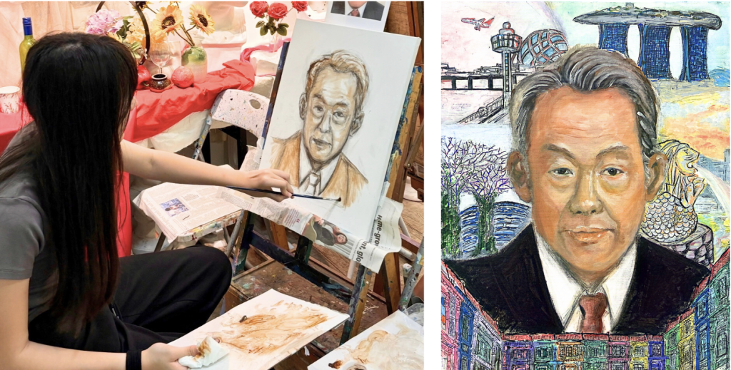Our student progression for her Creative Work for Portfolio Preparation Work 