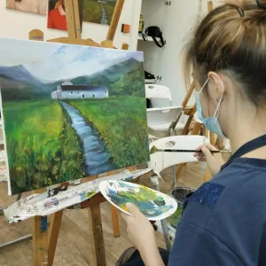 Visual Arts Centre poster promoting Portfolio Course for Diploma and above with 24 sessions