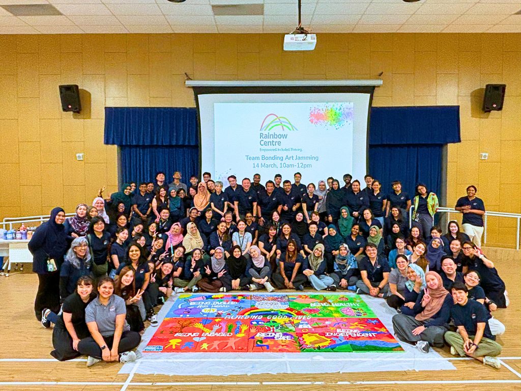 team bonding team building best in singapore by visual arts centre mural painting