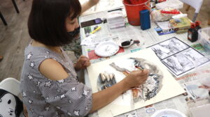 Professional Chinese Ink Painting at Visualartscentre Singapore