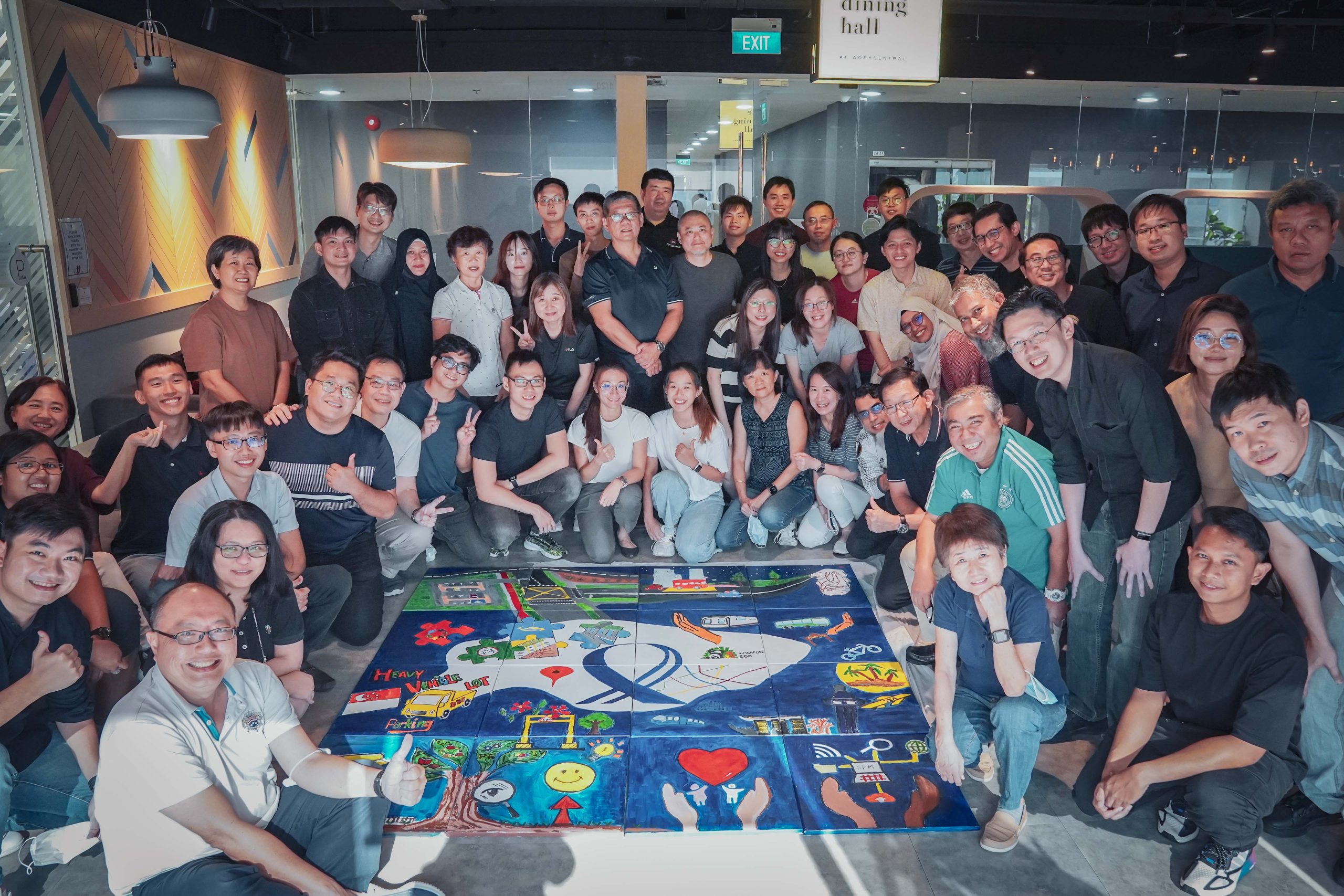 LTA Mural acrylic painting team bonding art jamming