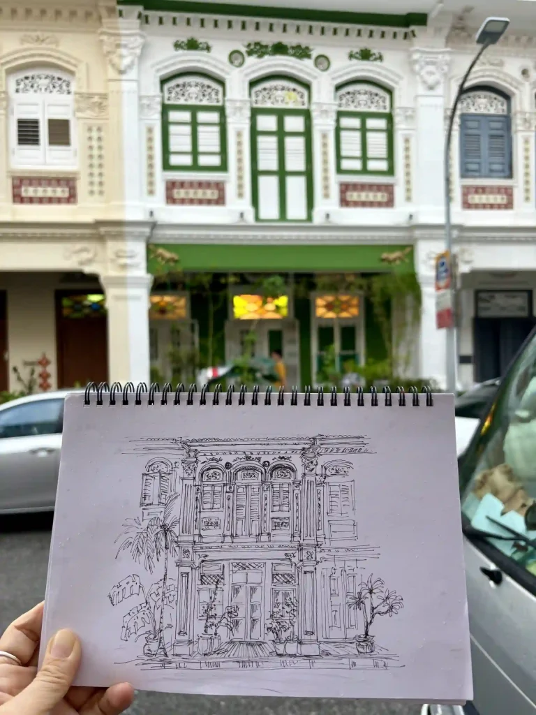 shophouse edition outdoor urban landscape sketching workshop in singapore visual arts centre
