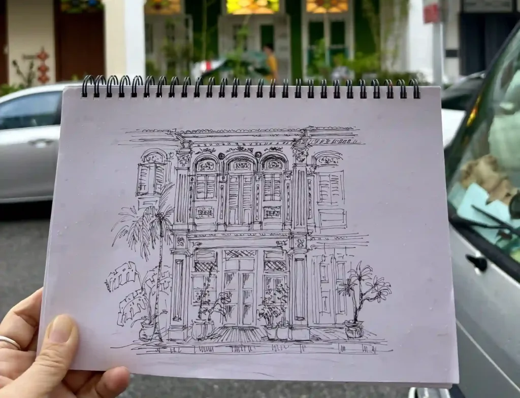 shophouse edition outdoor urban landscape sketching workshop in singapore visual arts centre
