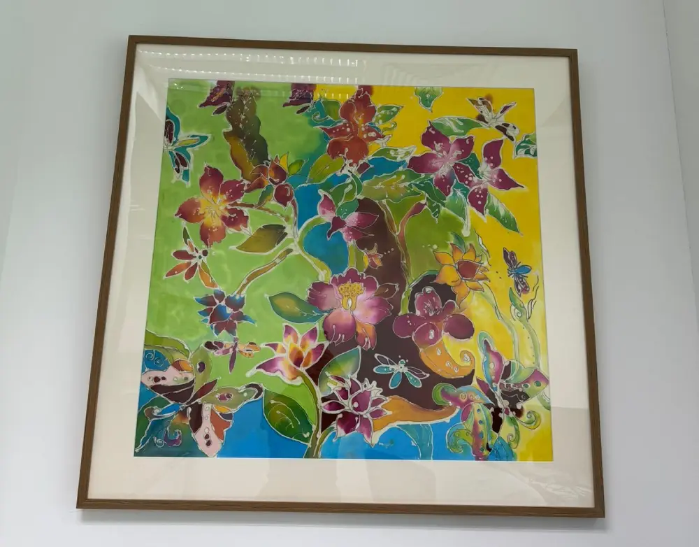 framed batik mural painting team bonding art jamming artwork