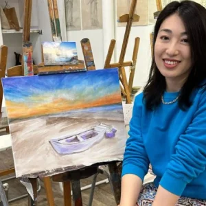 Acrylic painting class at Visual Arts Centre, Singapore