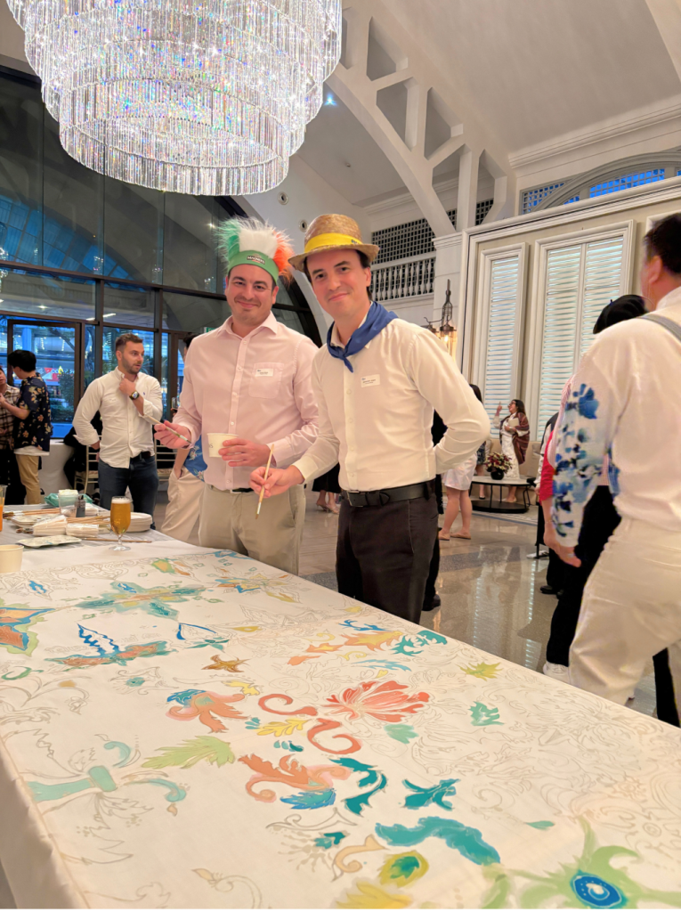 Batik Mural Painting Team Bonding Art Jamming by Visual Arts Centre Singapore Great for Event Workshop Hotel Company Corporate Family
