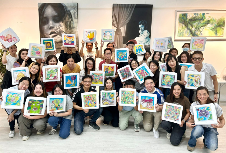 Batik Handkerchief Painting Art Jamming Team Bonding by Visual Arts Centre Singapore Best in Singapore