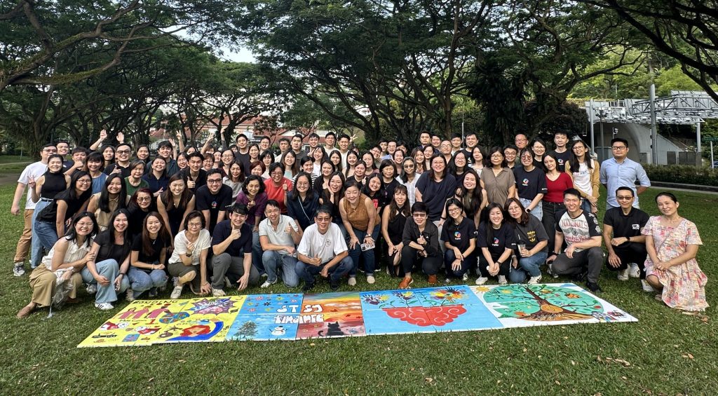 Acrylic Mural Painting Art Jamming by Visual Arts Centre Best in Singapore Team Bonding Corporate Day Out Best Professional Team