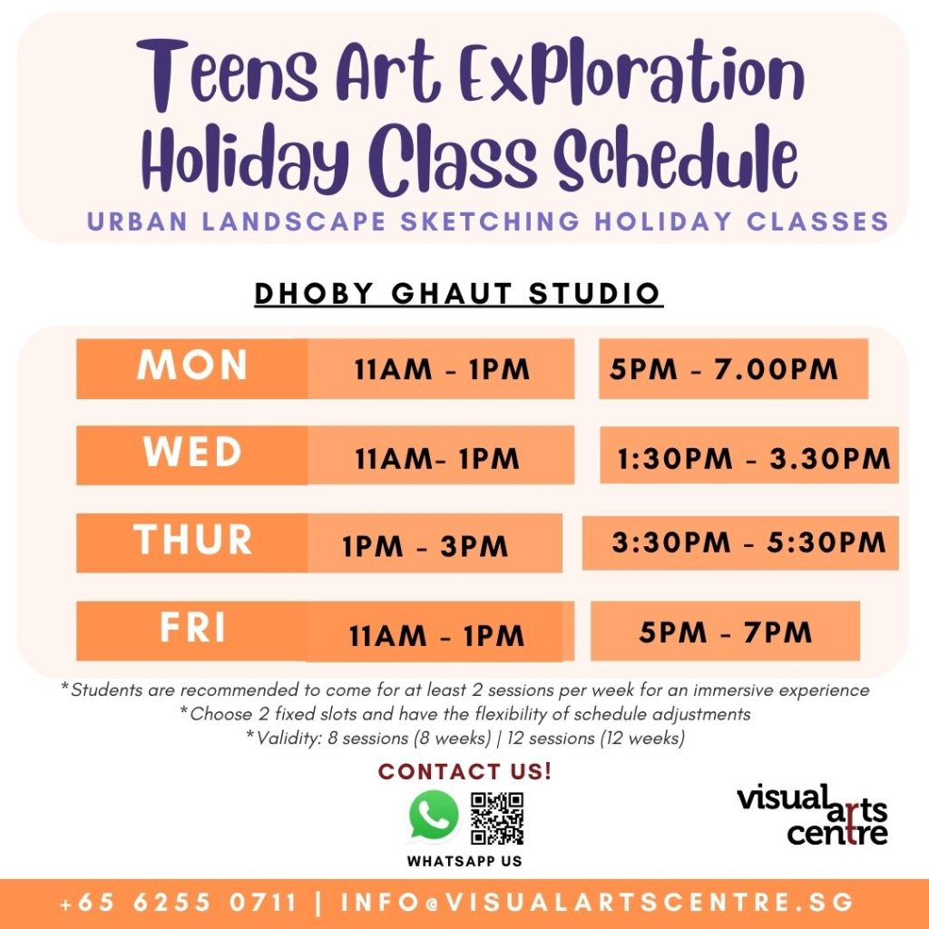 Teens Art Exploration Holiday Class Schedule