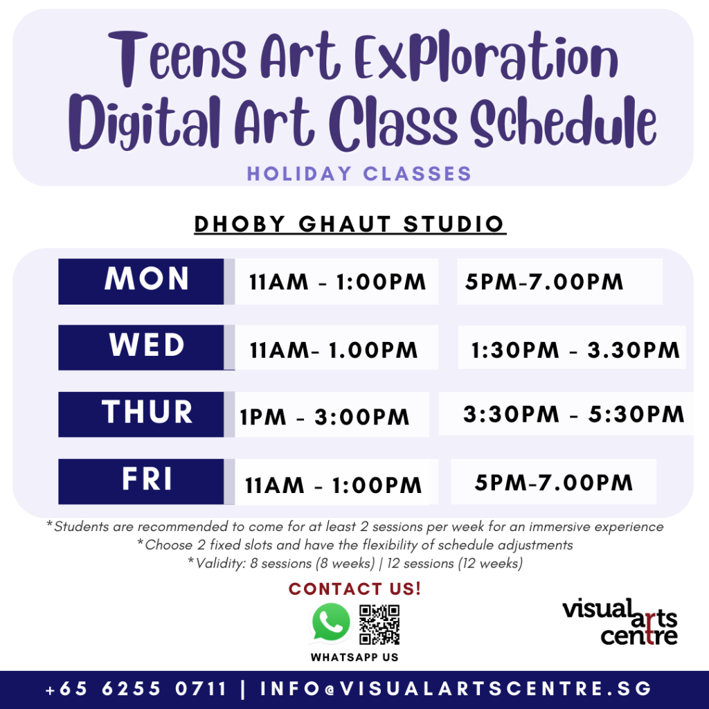 Teens Art Exploration Digital Art Class Schedule