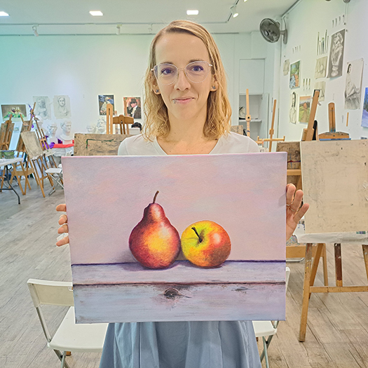 Visual Arts Centre oil painting