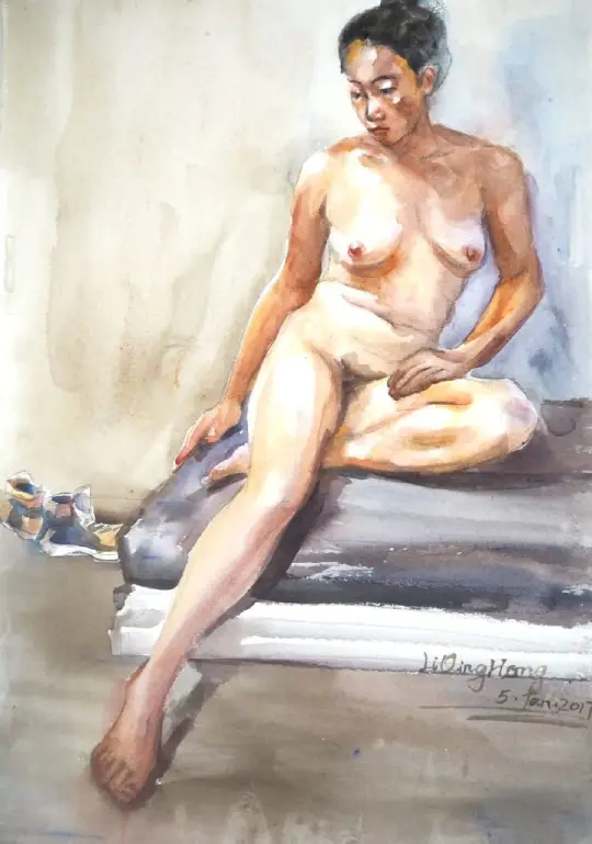 Nude Life Teacher’s watercolour demo