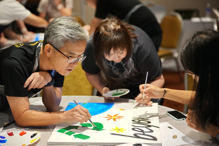 SIKA Mural Acrylic Painting Team bonding art jamming Visual Arts Centre