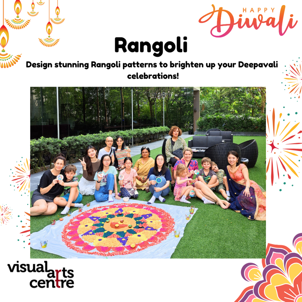Rangoli - Deepavali team bonding art jamming | art workshop with Visual Arts Centre