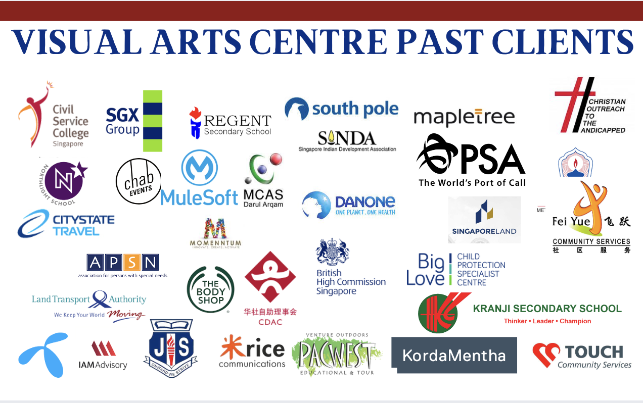 Visual Arts Centre art jamming art workshop clients list-