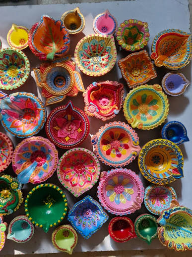 diya painting deepavali art workshop Visual Arts Centre