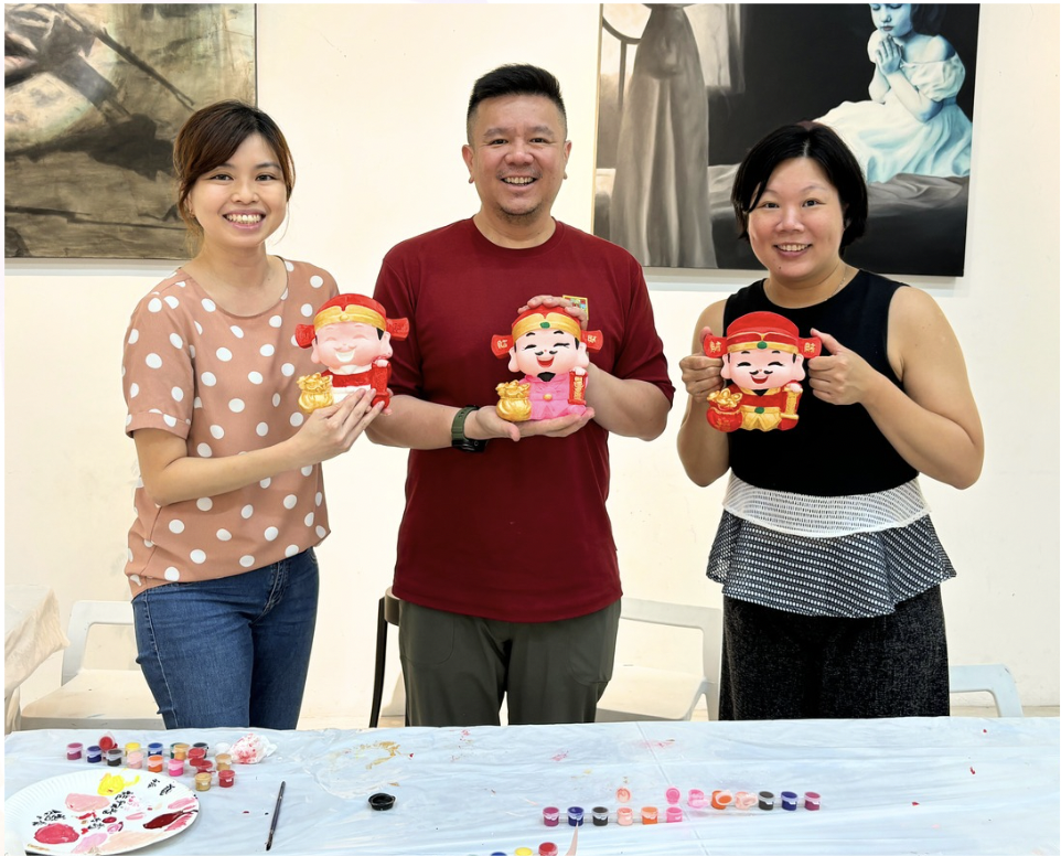 God of Wealth - Plaster Cast Sculpture Painting Chinese New Year team bonding art jamming Visual Arts Centre