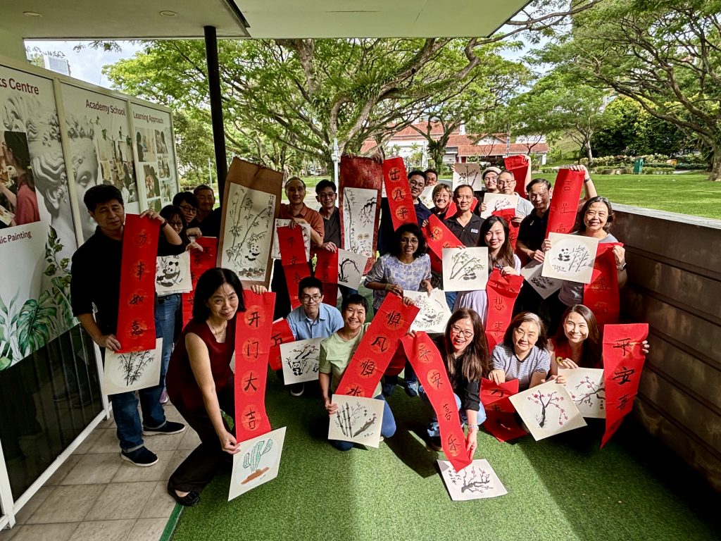 Chinese New Year Team bonding art jamming with couplet writing & scroll painting & chinese calligraphy Visual Arts Centre.jpg