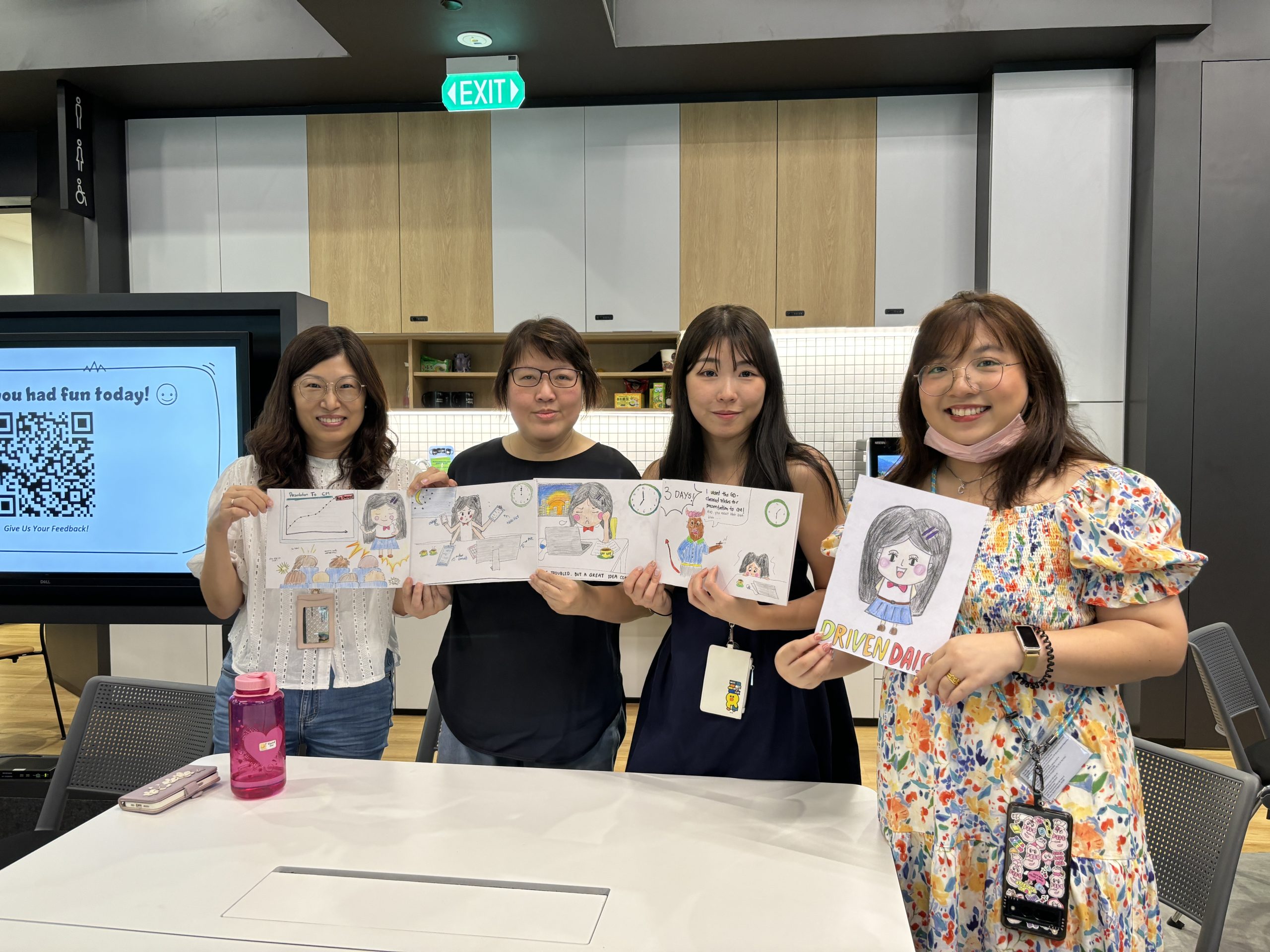 manga self-portrait Hari Raya Visual Arts Centre art jamming team bonding