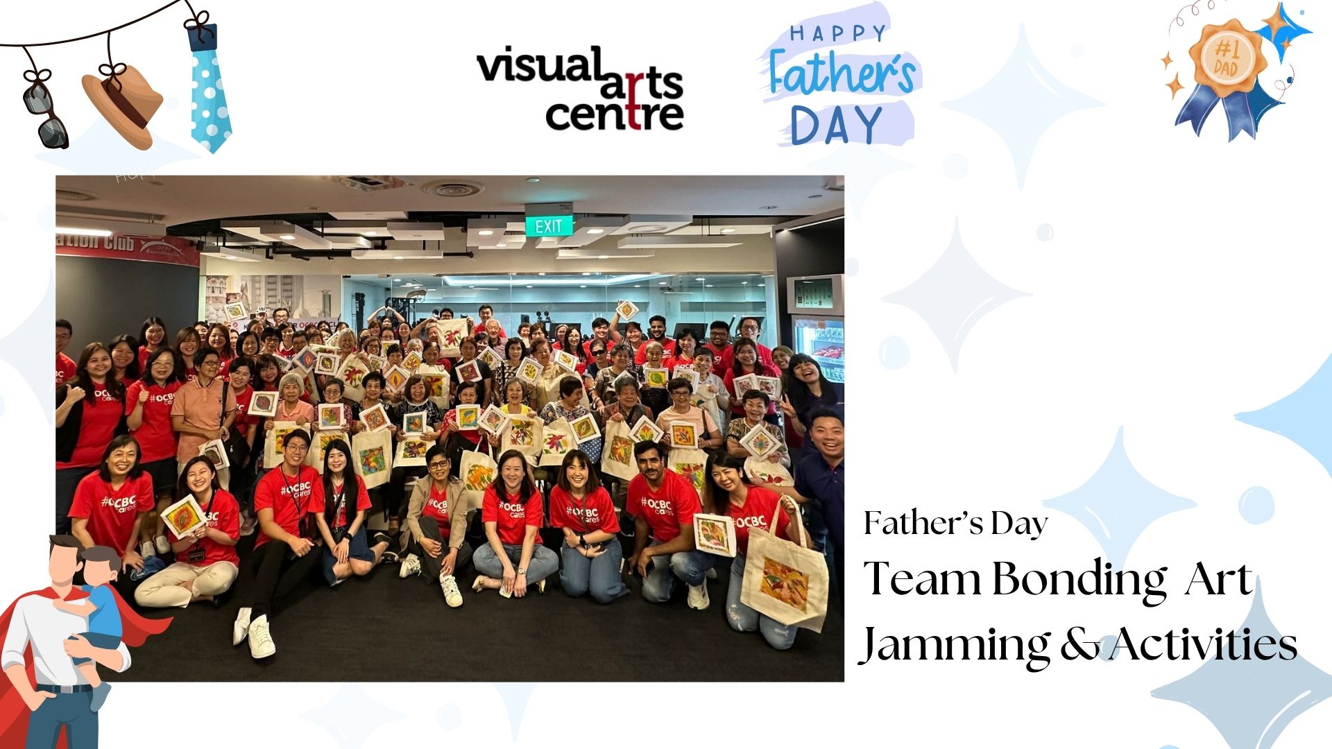Father's Day art activity art workshop art jamming Visual Arts Centre